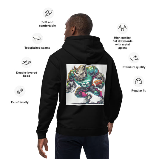 Rino Sport Color BLACK Felpa con cappuccio unisex