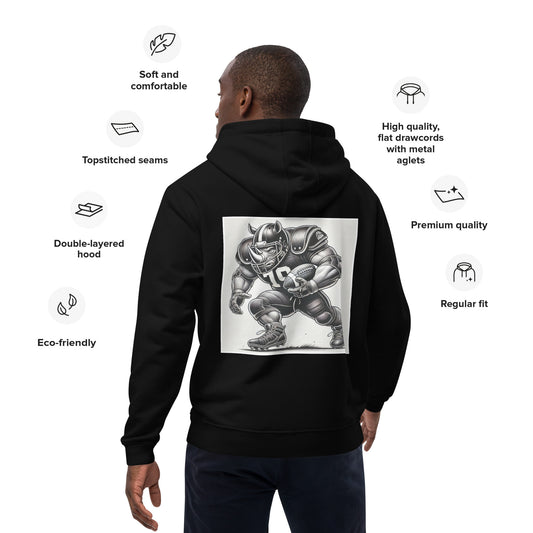 Rino Sport BW BLACK unisex felpa con cappuccio