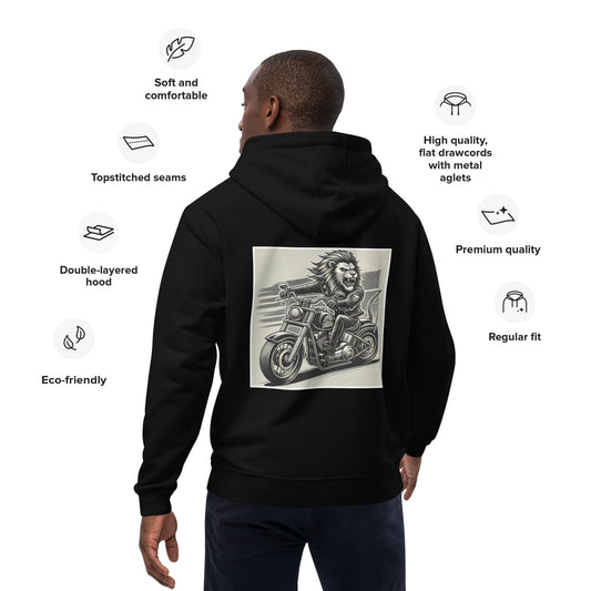 Leo Centauro BLACK felpa premium con cappuccio unisex