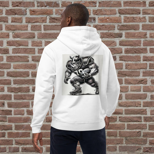 Rino Sport BW WHITE unisex felpa con cappuccio