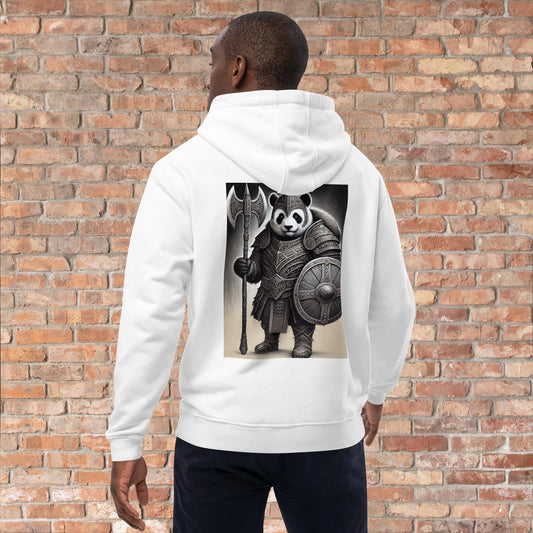 Panda Conan WHITE felpa con cappuccio unisex premium