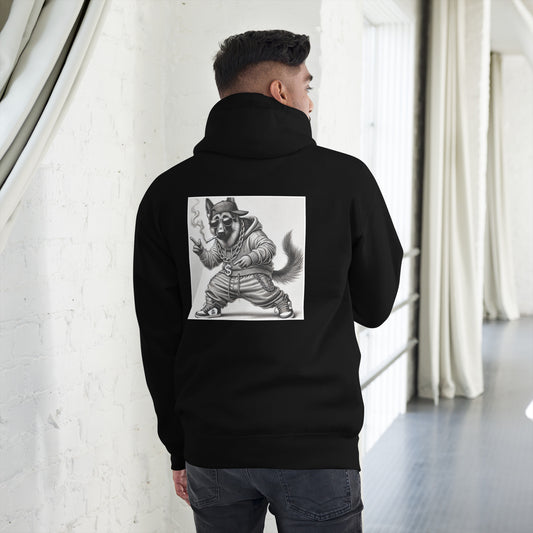 Pastore Street HD BW felpa con cappuccio unisex