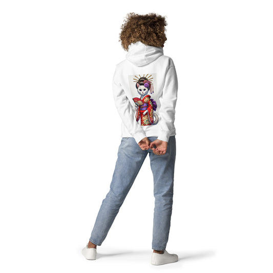 Kimono CAT WH Felpa con cappuccio unisex